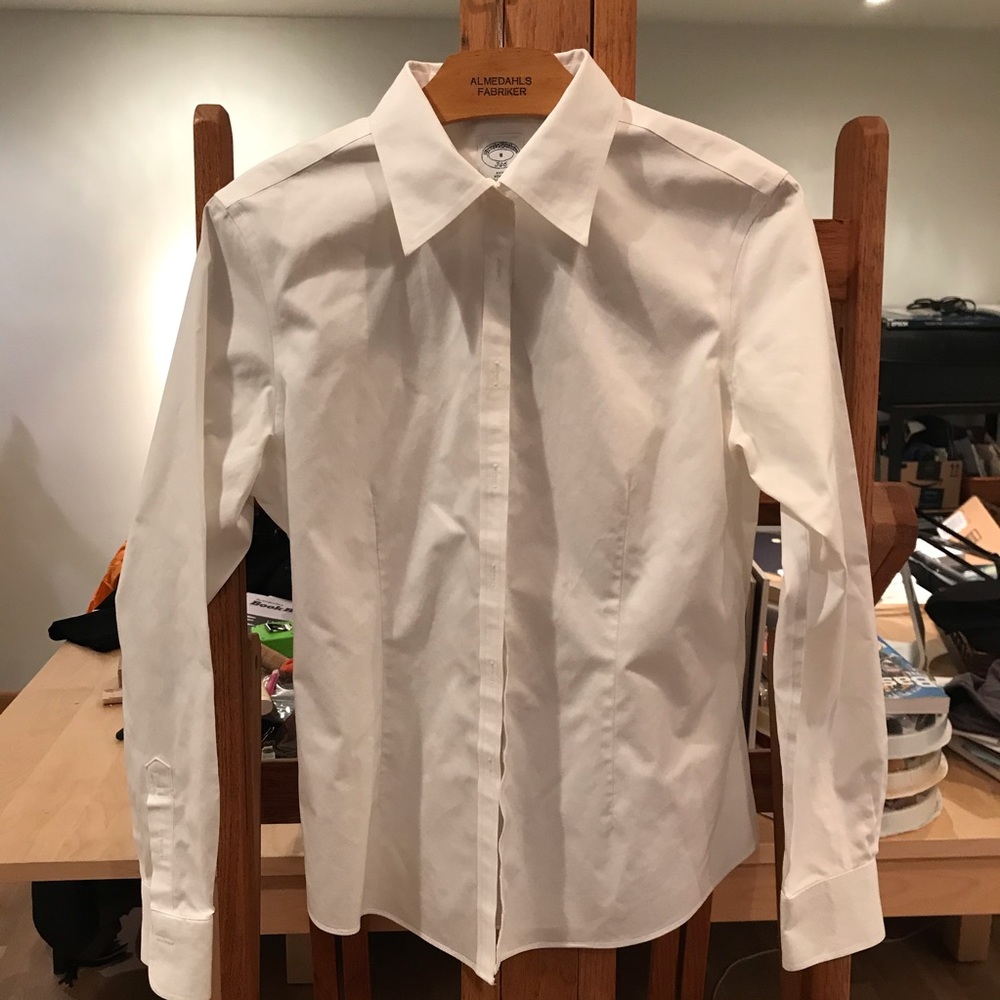 Brooks Brothers White fitted cotton shirt